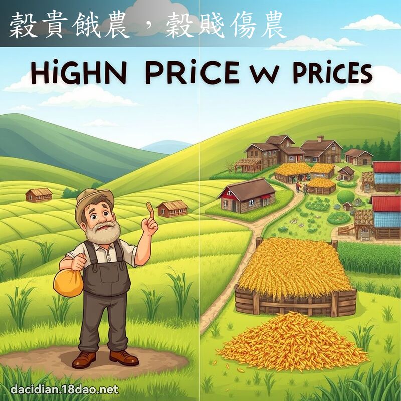 穀貴餓農，穀賤傷農 - 國語大辭典配圖