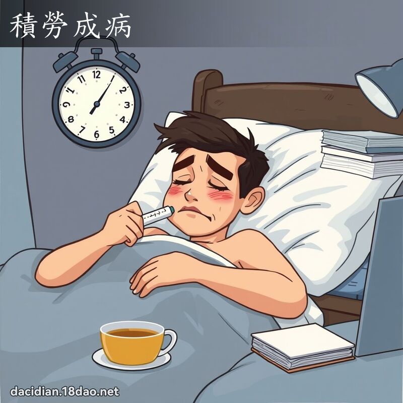 積勞成病 - 國語大辭典配圖