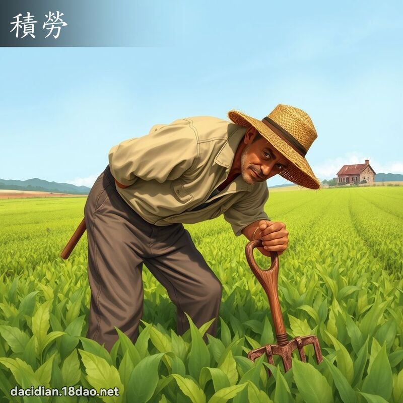 積勞 - 國語大辭典配圖