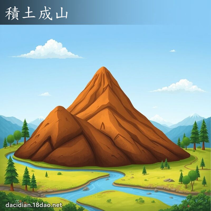 积土成山 - 国语大辞典配图