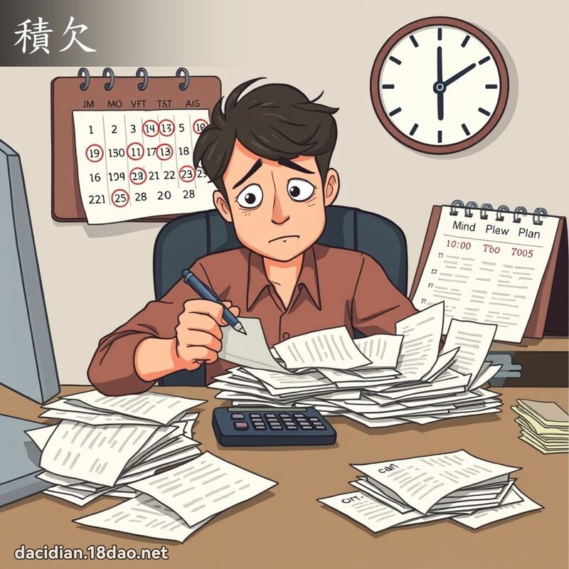 积欠 - 国语大辞典配图