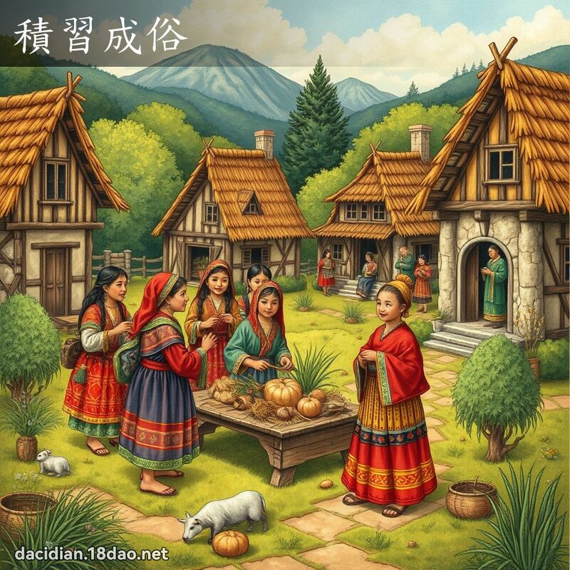 积习成俗 - 国语大辞典配图