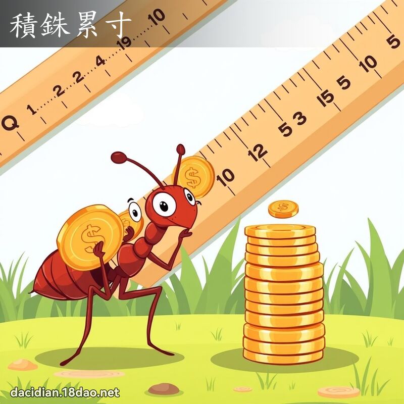 积銖累寸 - 国语大辞典配图