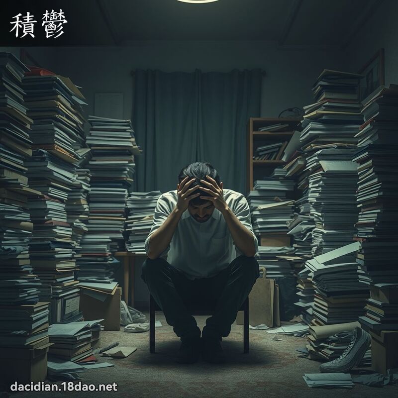 積鬱 - 國語大辭典配圖