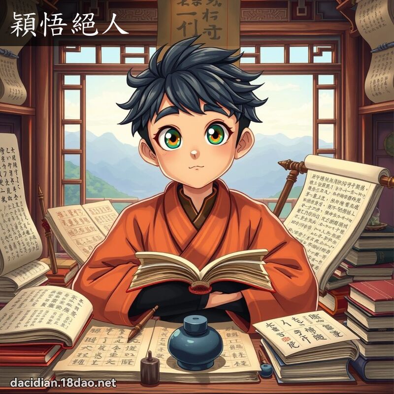 颖悟绝人 - 国语大辞典配图