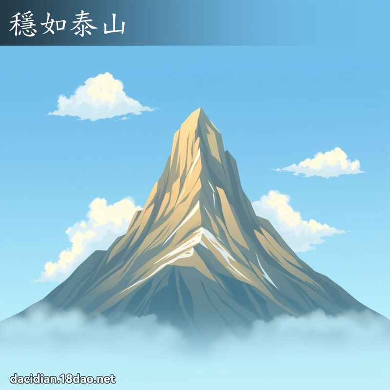 穩如泰山 - 國語大辭典配圖