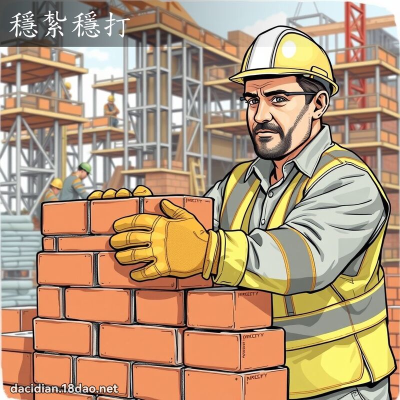 穩紮穩打 - 國語大辭典配圖
