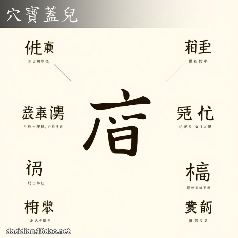 穴宝盖儿 - 国语大辞典配图