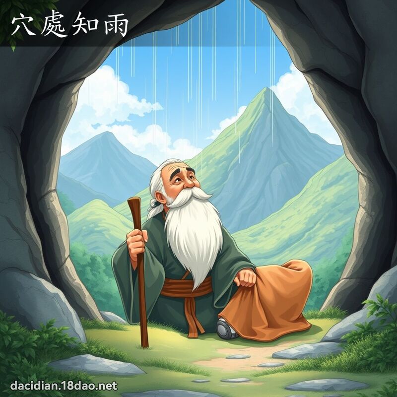 穴处知雨 - 国语大辞典配图