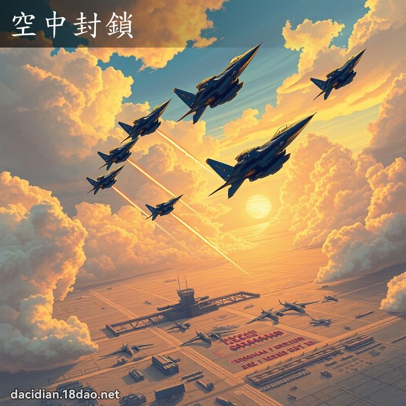 空中封鎖 - 國語大辭典配圖