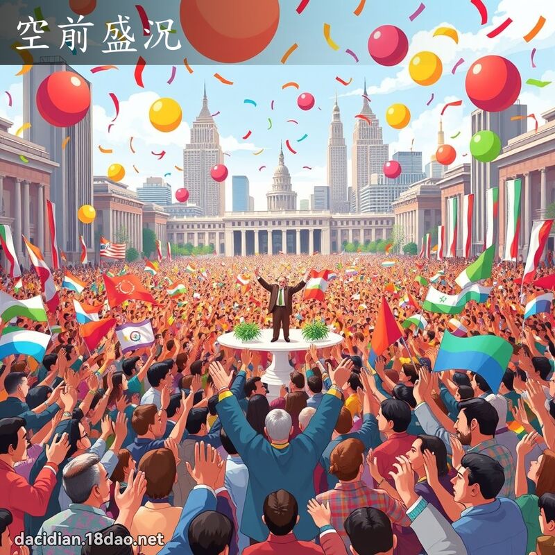 空前盛況 - 國語大辭典配圖