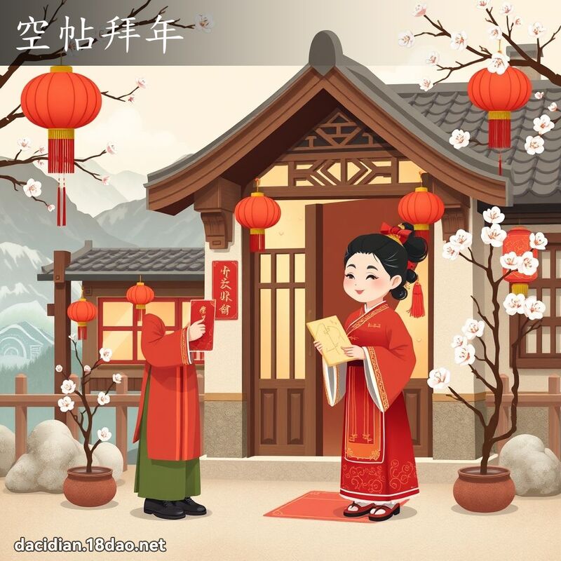 空帖拜年 - 國語大辭典配圖
