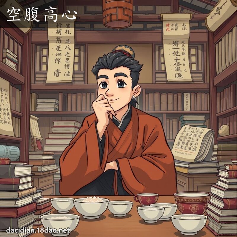空腹高心 - 国语大辞典配图