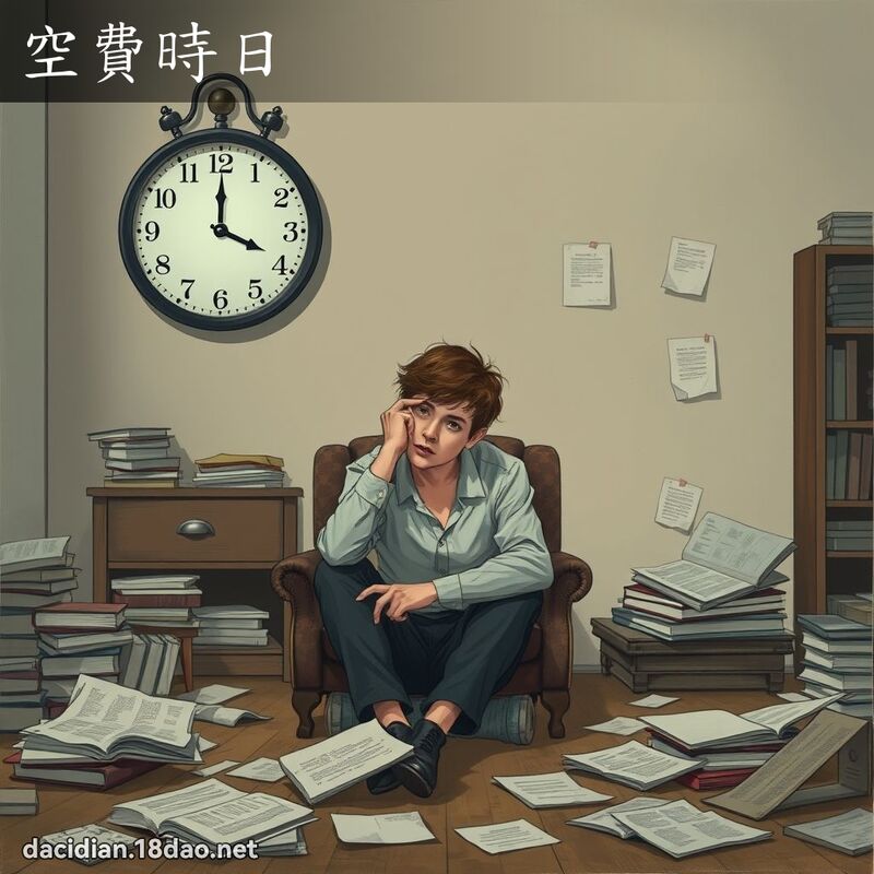 空費時日 - 國語大辭典配圖