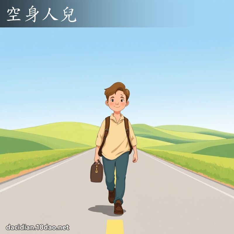 空身人兒 - 國語大辭典配圖