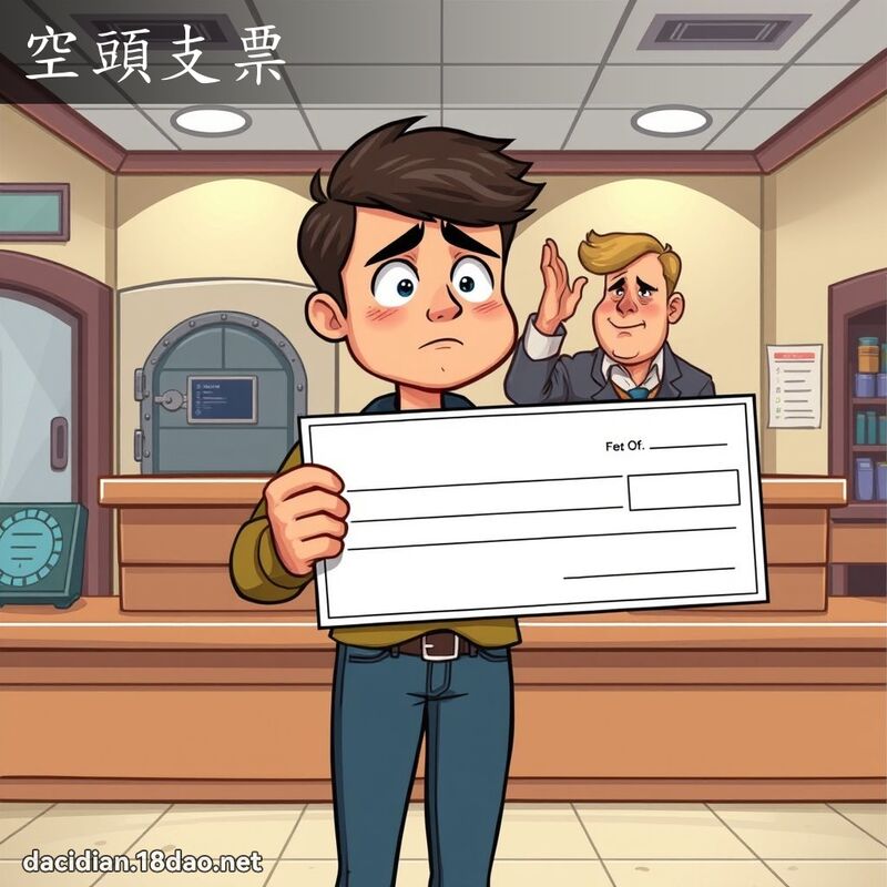 空頭支票 - 國語大辭典配圖