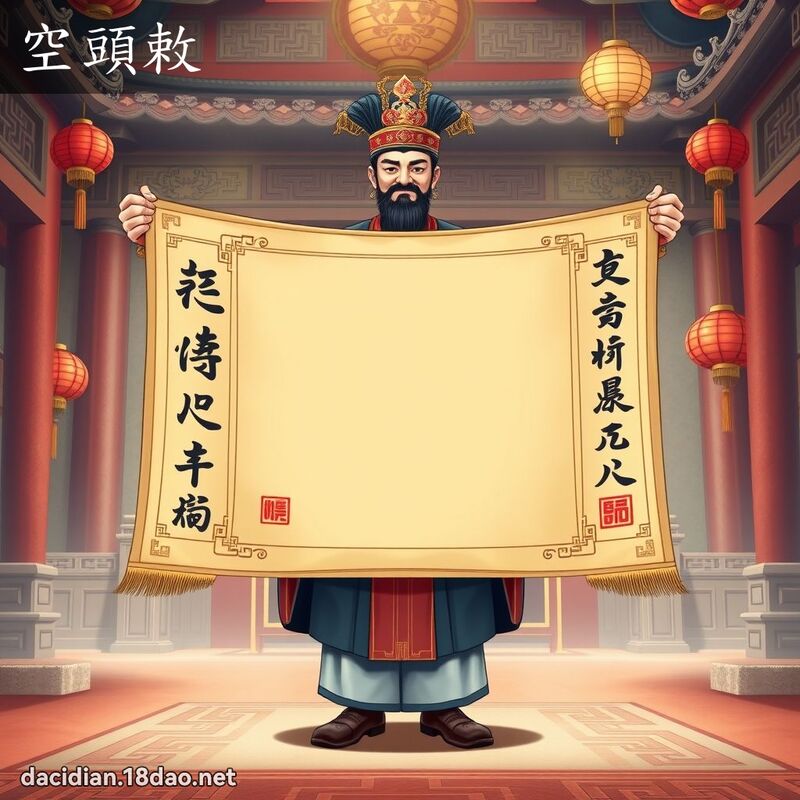 空頭敕 - 國語大辭典配圖