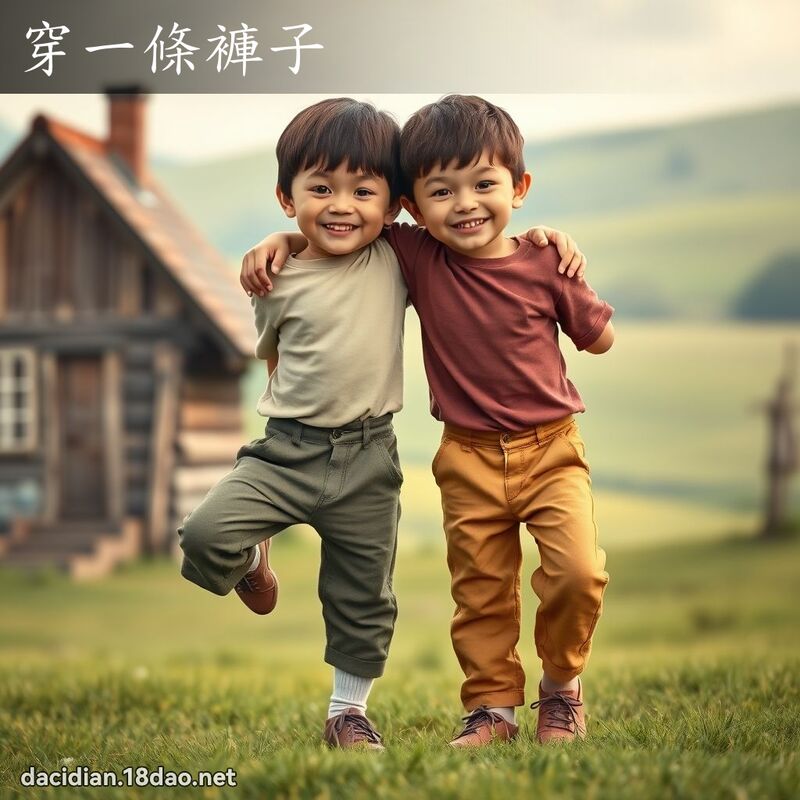 穿一條褲子 - 國語大辭典配圖