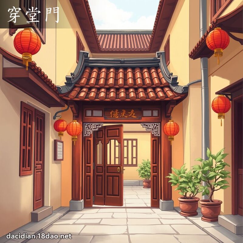 穿堂门 - 国语大辞典配图