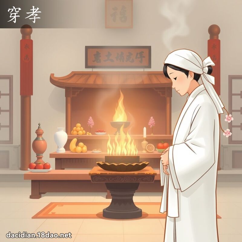 穿孝 - 国语大辞典配图