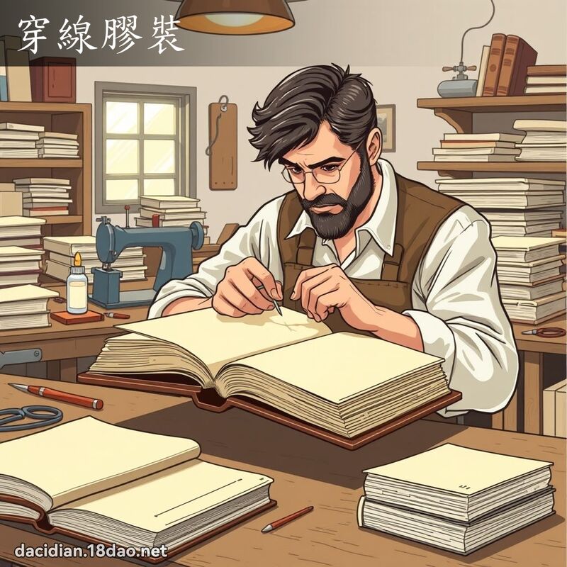 穿線膠裝 - 國語大辭典配圖