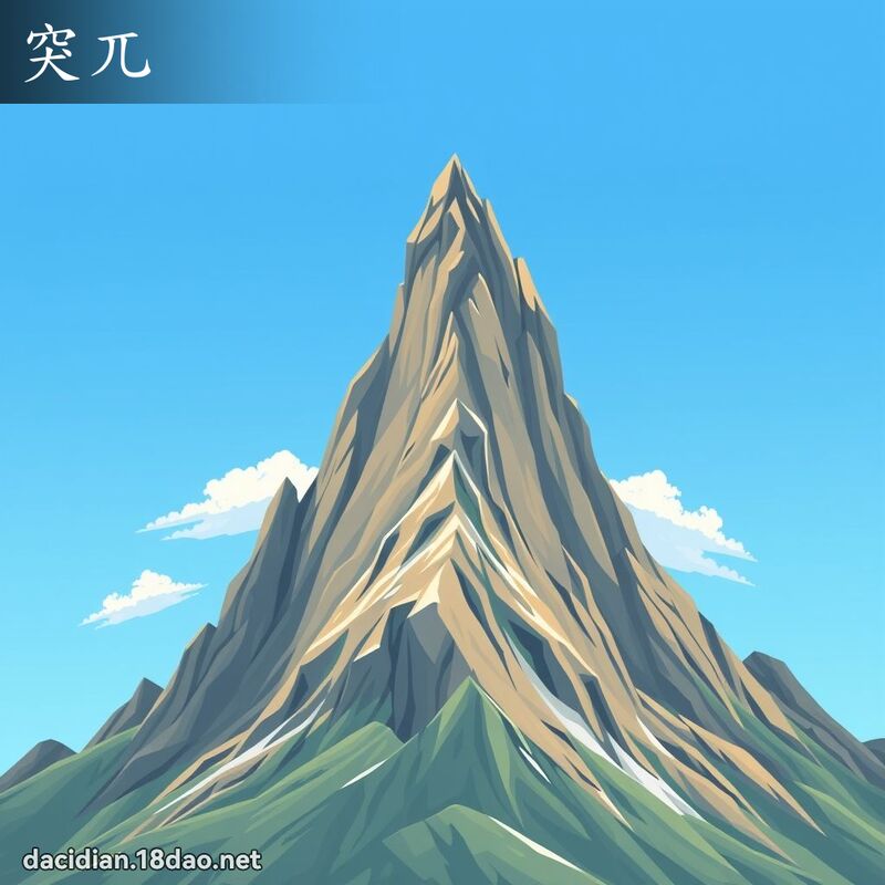 突兀 - 國語大辭典配圖