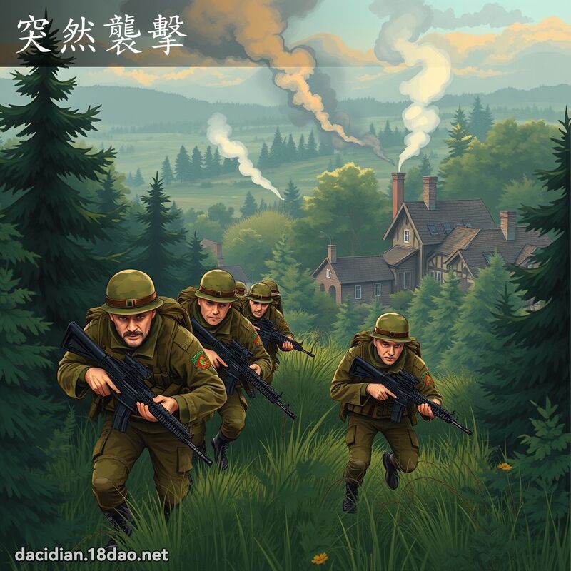 突然袭击 - 国语大辞典配图