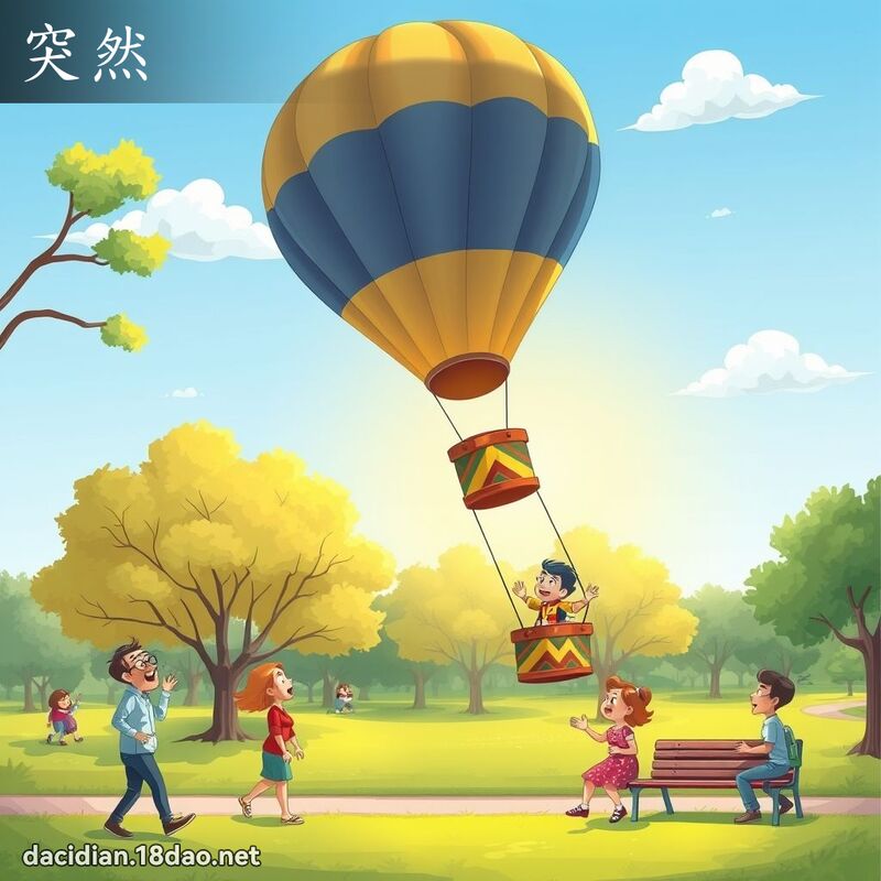 突然 - 國語大辭典配圖