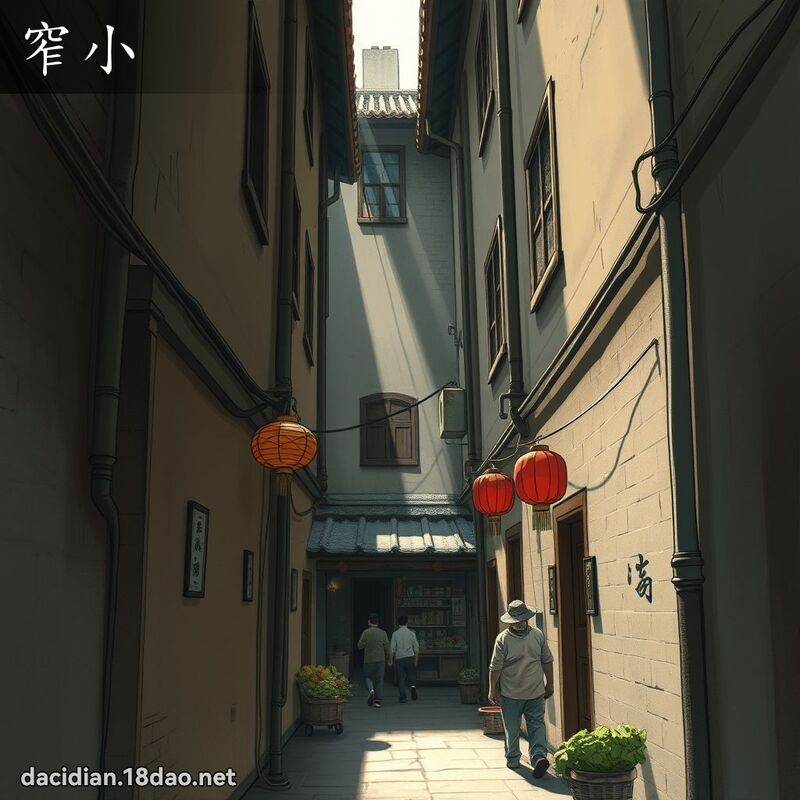 窄小 - 国语大辞典配图