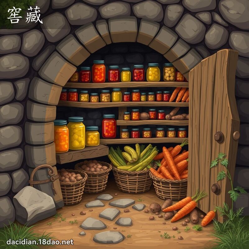 窖藏 - 国语大辞典配图