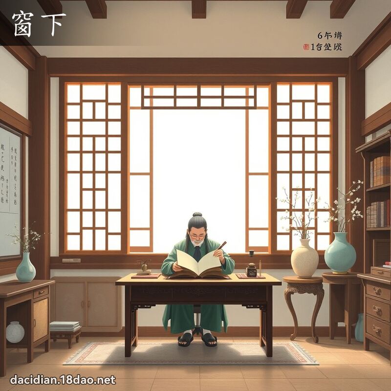 窗下 - 國語大辭典配圖