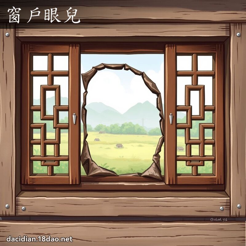 窗户眼儿 - 国语大辞典配图