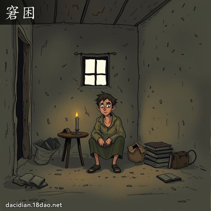 窘困 - 國語大辭典配圖