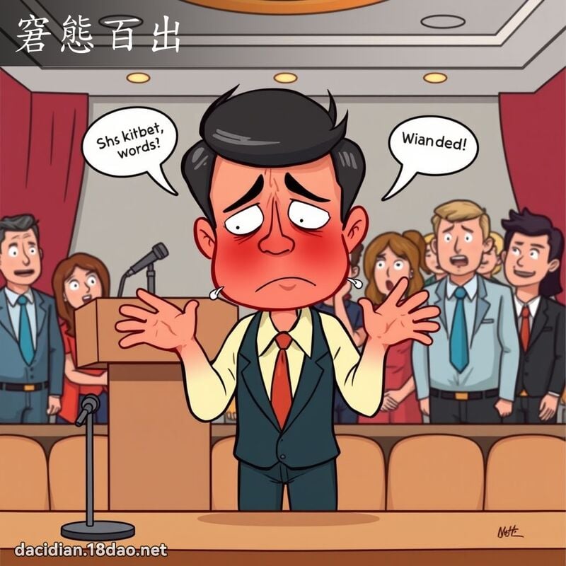 窘態百出 - 国语大辞典配图