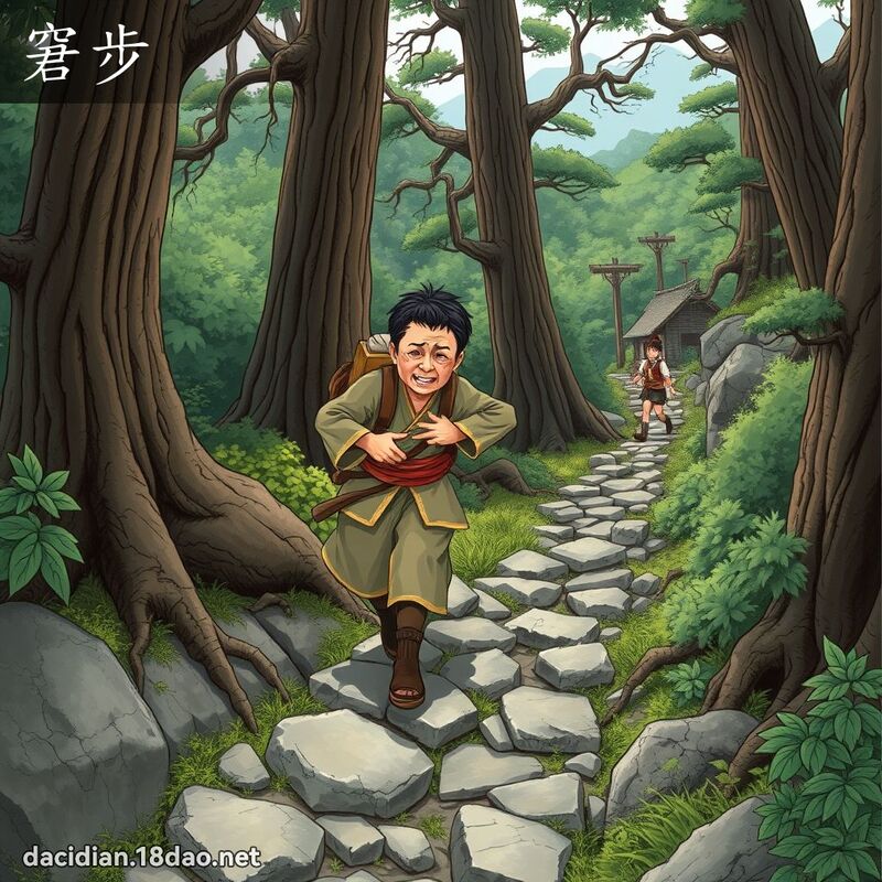 窘步 - 国语大辞典配图