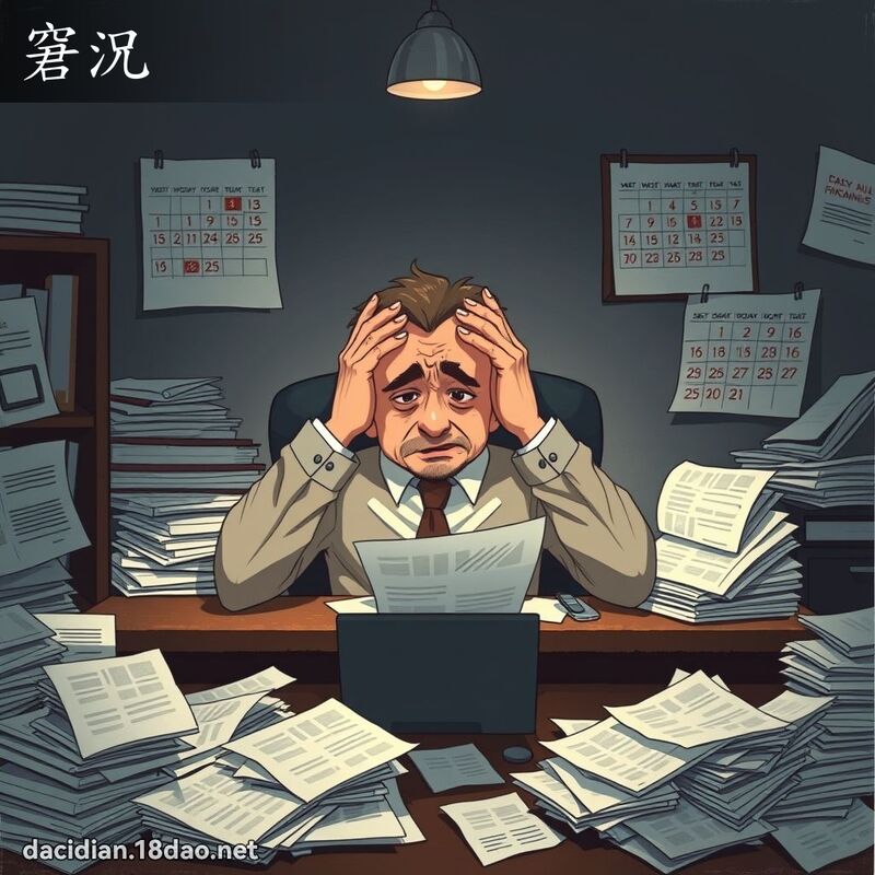 窘況 - 國語大辭典配圖
