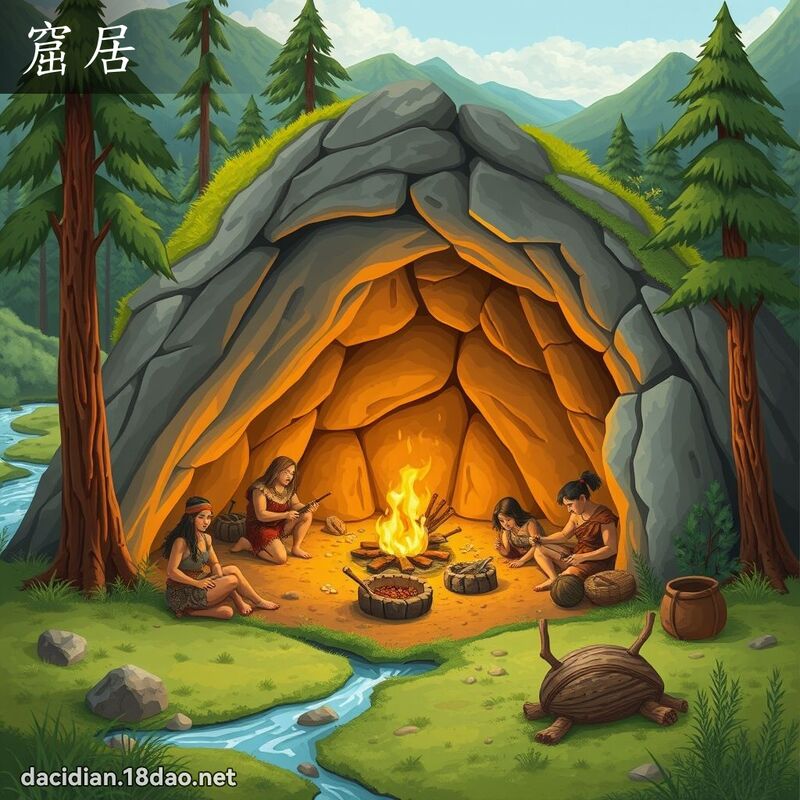 窟居 - 國語大辭典配圖
