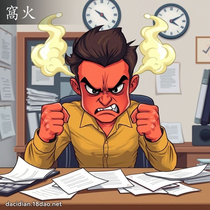 窩火 - 國語大辭典配圖