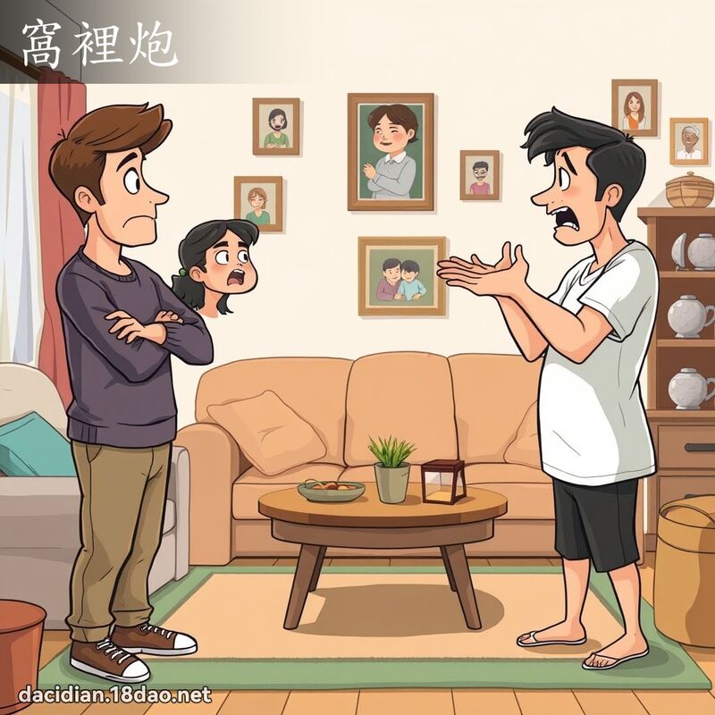 窝里炮 - 国语大辞典配图