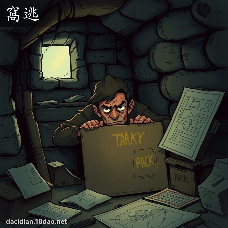 窝逃 - 国语大辞典配图
