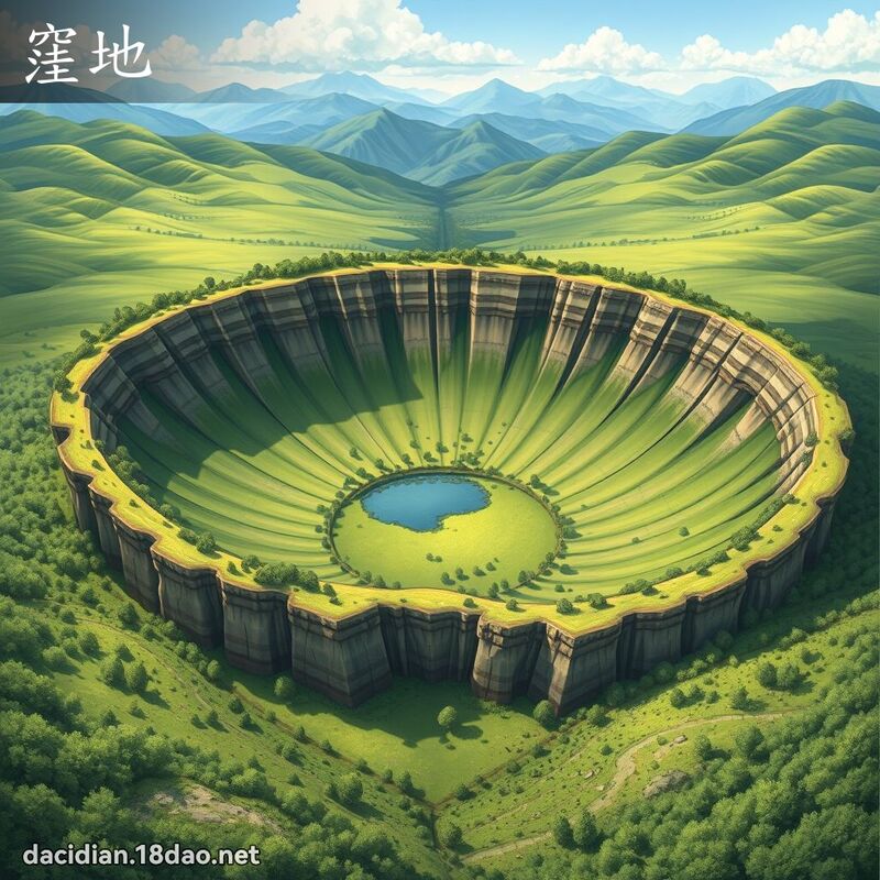 窪地 - 國語大辭典配圖