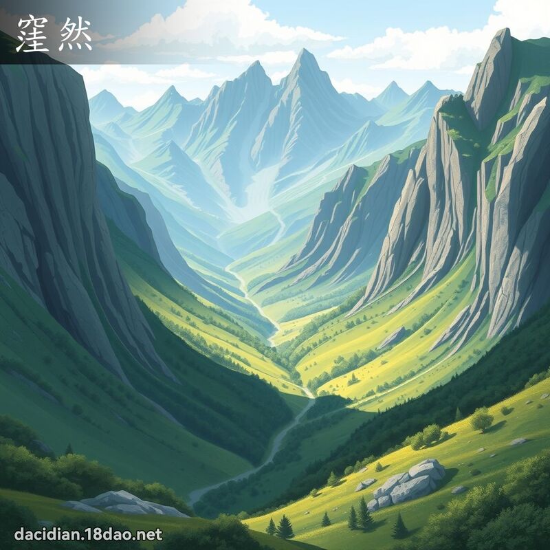 洼然 - 国语大辞典配图