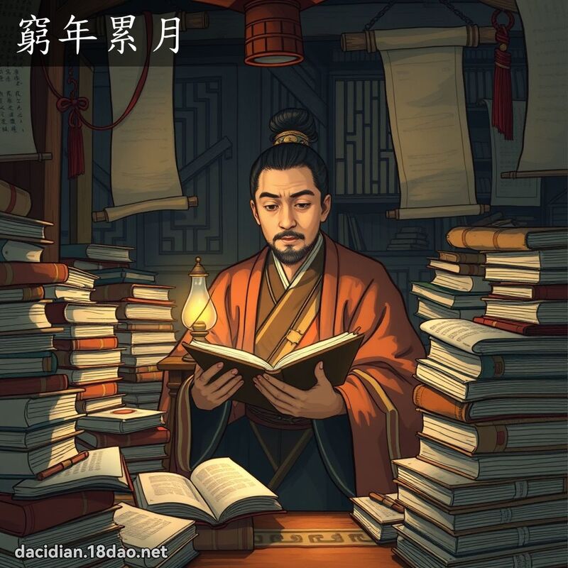 窮年累月 - 國語大辭典配圖