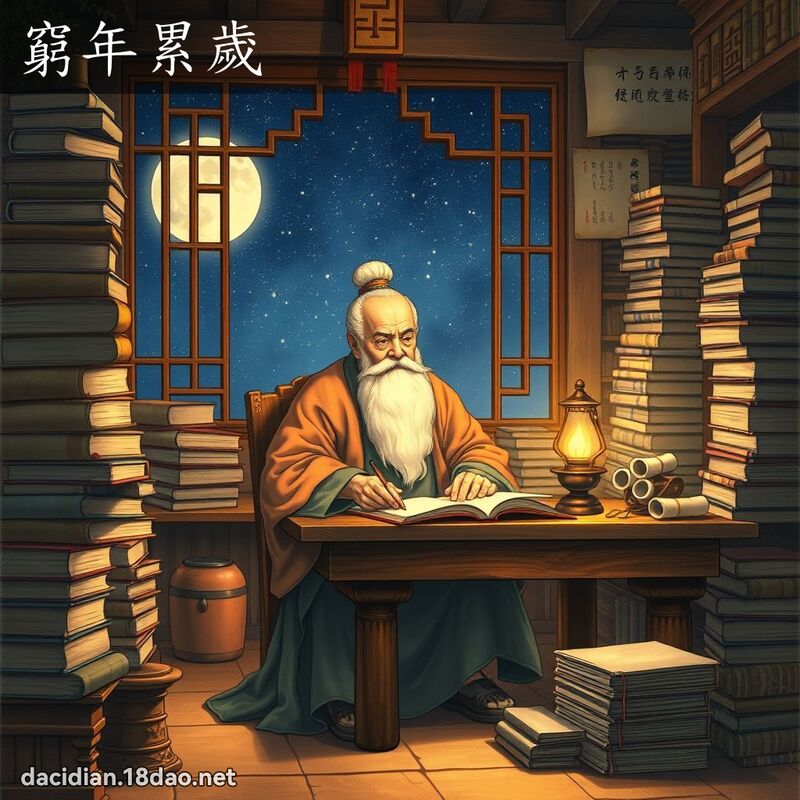 窮年累歲 - 國語大辭典配圖