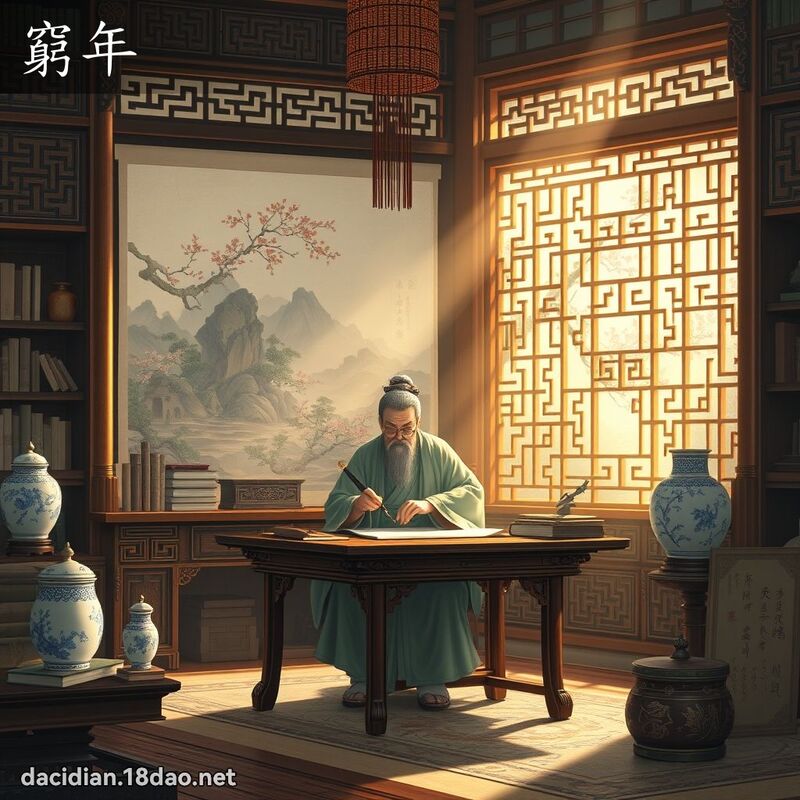 窮年 - 國語大辭典配圖