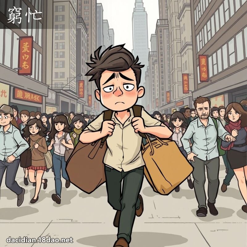穷忙 - 国语大辞典配图