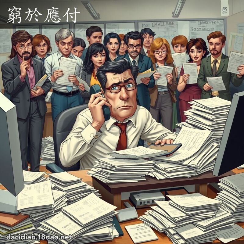 窮於應付 - 國語大辭典配圖