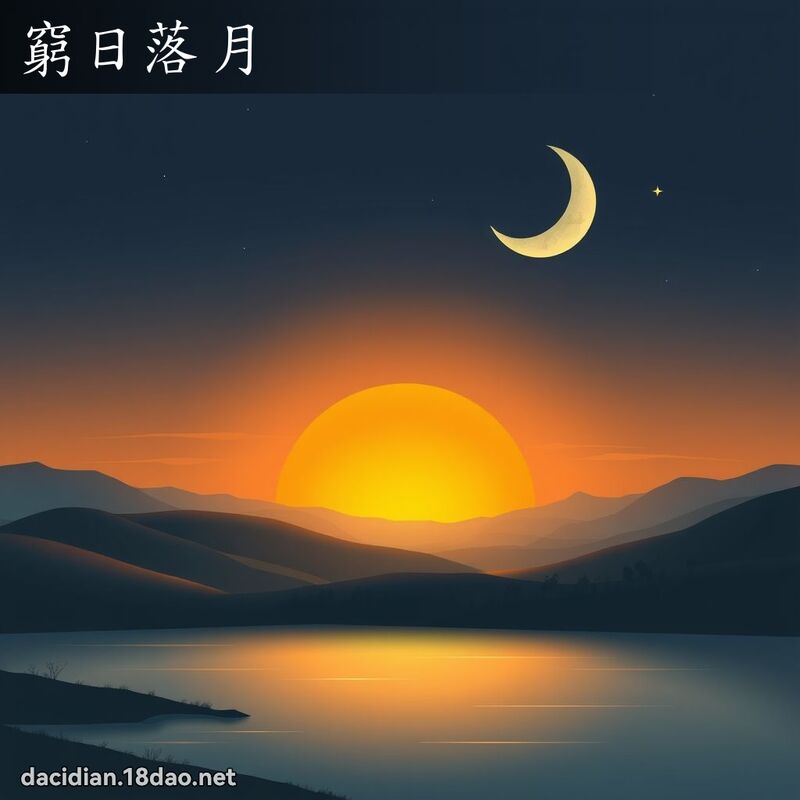 窮日落月 - 國語大辭典配圖