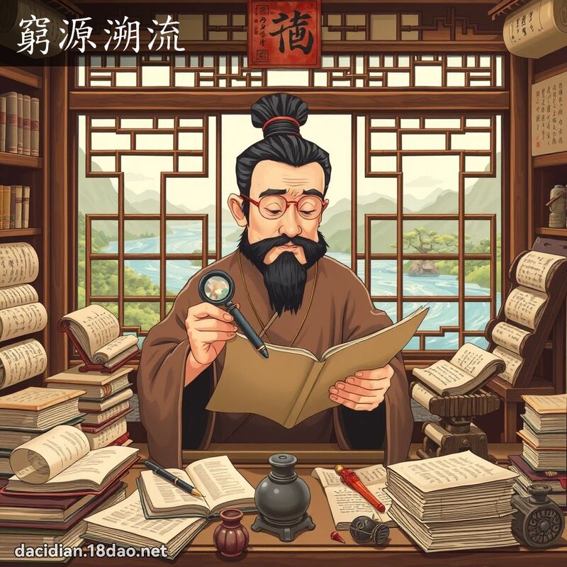 窮源溯流 - 國語大辭典配圖