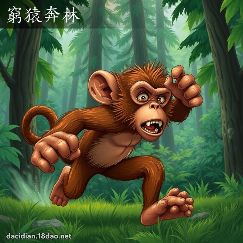 穷猿奔林 - 国语大辞典配图